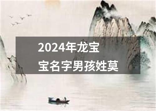 2024年龙宝宝名字男孩姓莫