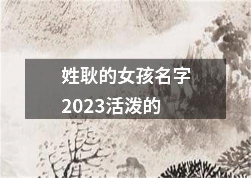 姓耿的女孩名字2023活泼的