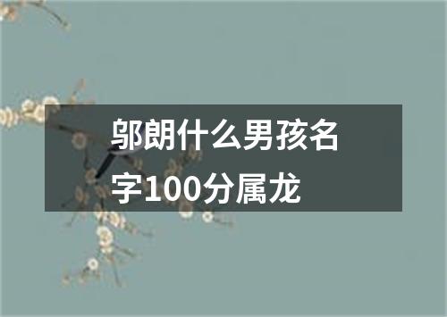 邬朗什么男孩名字100分属龙