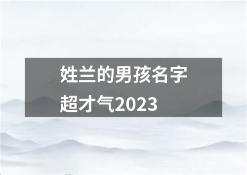 姓兰的男孩名字超才气2023