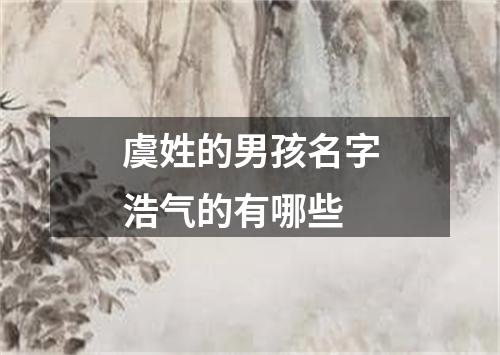 虞姓的男孩名字浩气的有哪些