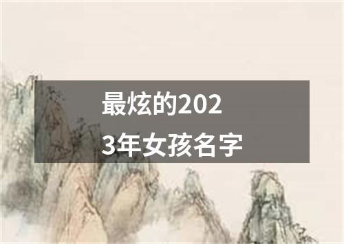 最炫的2023年女孩名字