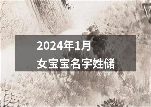 2024年1月女宝宝名字姓储