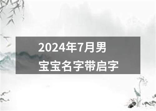 2024年7月男宝宝名字带启字