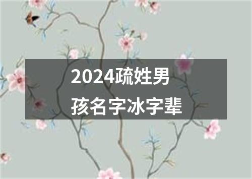 2024疏姓男孩名字冰字辈