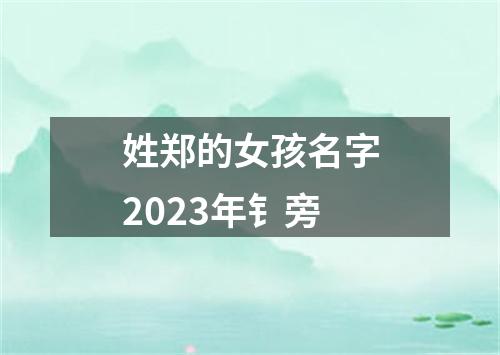 姓郑的女孩名字2023年钅旁