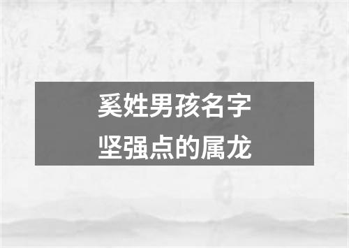 奚姓男孩名字坚强点的属龙