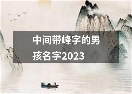 中间带峰字的男孩名字2023