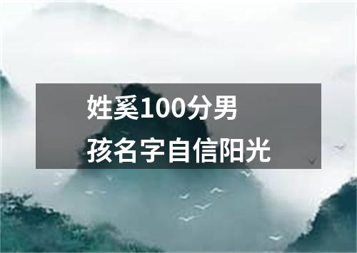 姓奚100分男孩名字自信阳光