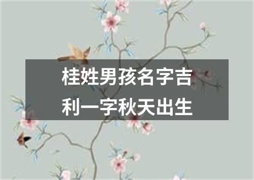 桂姓男孩名字吉利一字秋天出生