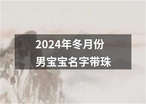 2024年冬月份男宝宝名字带珠