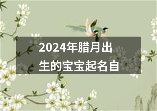 2024年腊月出生的宝宝起名自