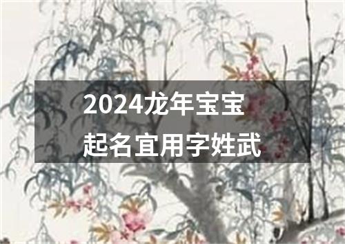 2024龙年宝宝起名宜用字姓武