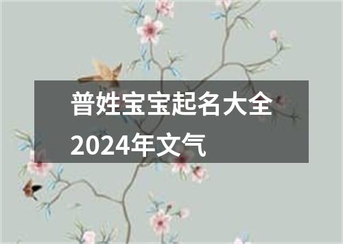 普姓宝宝起名大全2024年文气