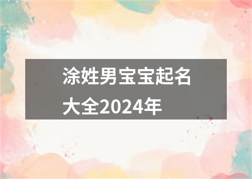 涂姓男宝宝起名大全2024年