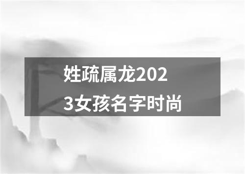 姓疏属龙2023女孩名字时尚