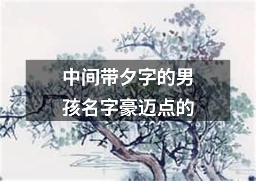 中间带夕字的男孩名字豪迈点的