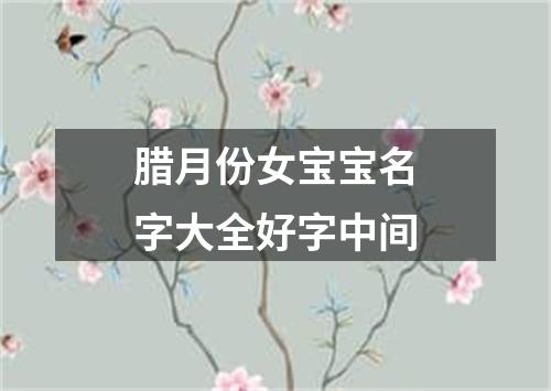 腊月份女宝宝名字大全好字中间