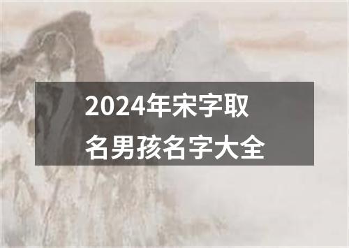 2024年宋字取名男孩名字大全