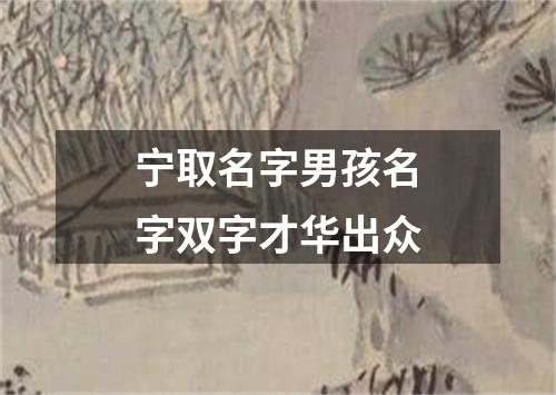 宁取名字男孩名字双字才华出众