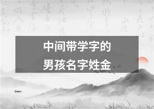 中间带学字的男孩名字姓金