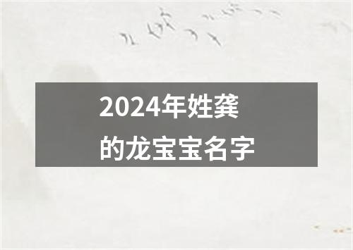 2024年姓龚的龙宝宝名字