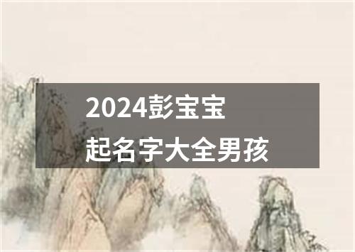 2024彭宝宝起名字大全男孩