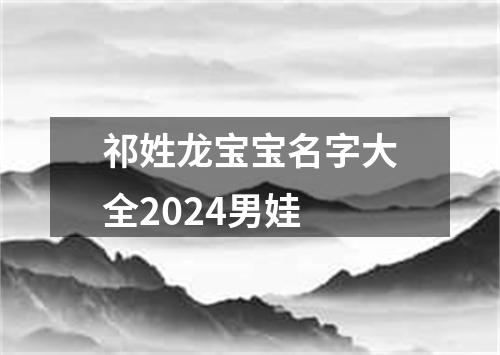 祁姓龙宝宝名字大全2024男娃