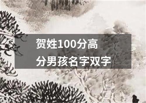 贺姓100分高分男孩名字双字