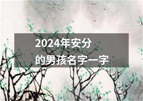 2024年安分的男孩名字一字