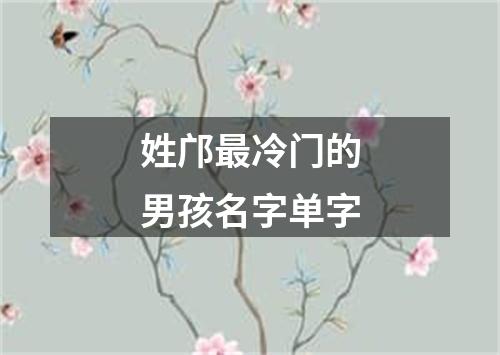 姓邝最冷门的男孩名字单字