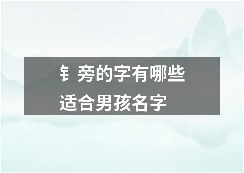 钅旁的字有哪些适合男孩名字