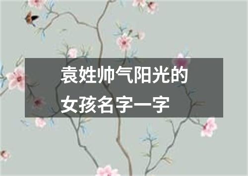 袁姓帅气阳光的女孩名字一字