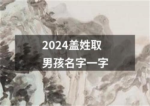 2024盖姓取男孩名字一字