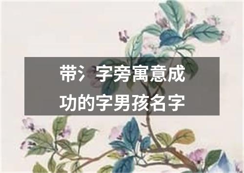 带氵字旁寓意成功的字男孩名字