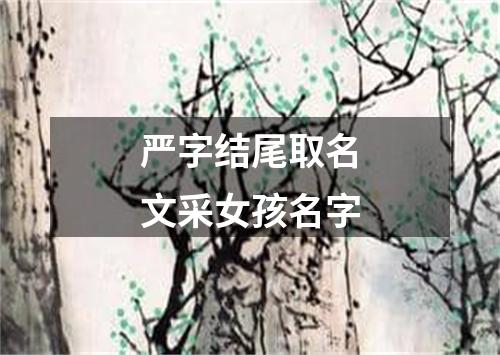 严字结尾取名文采女孩名字