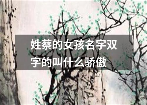 姓蔡的女孩名字双字的叫什么骄傲