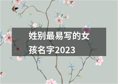 姓别最易写的女孩名字2023