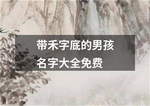 带禾字底的男孩名字大全免费