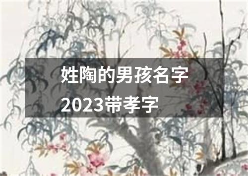 姓陶的男孩名字2023带孝字