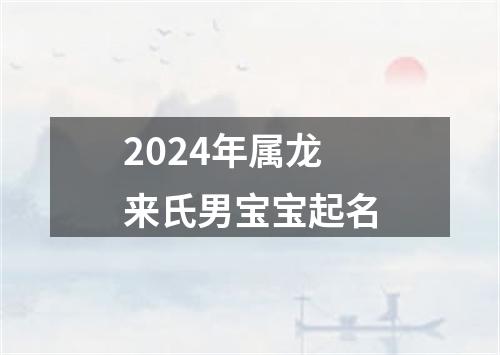 2024年属龙来氏男宝宝起名