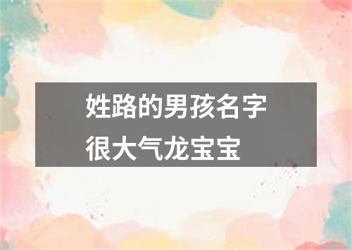 姓路的男孩名字很大气龙宝宝