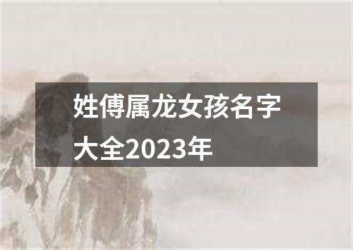 姓傅属龙女孩名字大全2023年