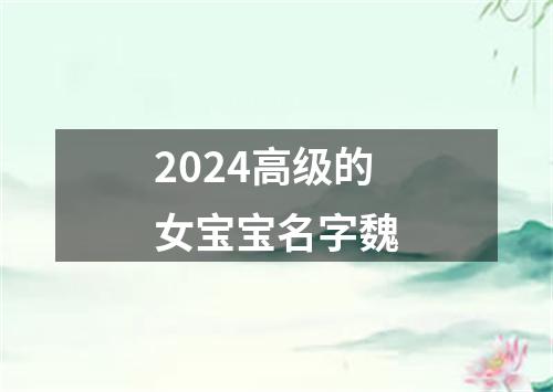 2024高级的女宝宝名字魏