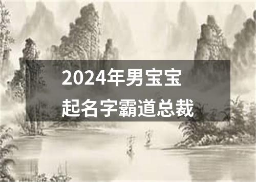 2024年男宝宝起名字霸道总裁