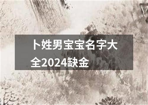 卜姓男宝宝名字大全2024缺金