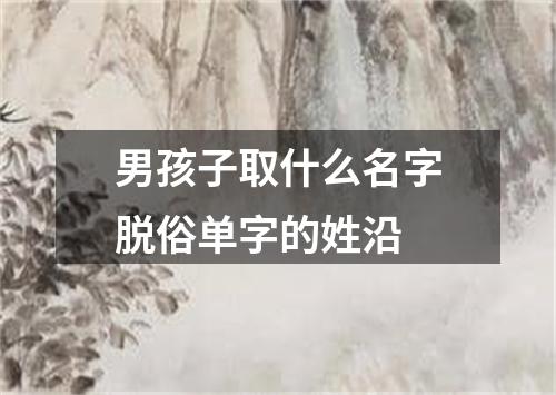 男孩子取什么名字脱俗单字的姓沿