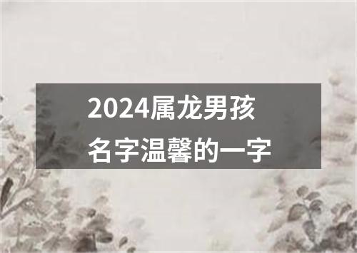 2024属龙男孩名字温馨的一字