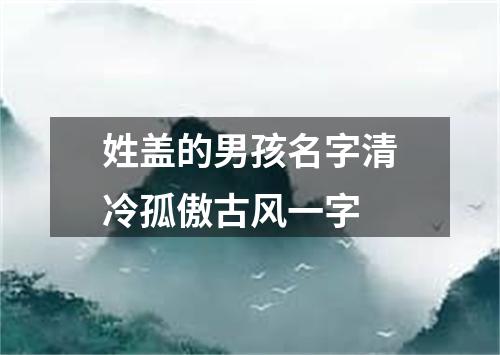 姓盖的男孩名字清冷孤傲古风一字