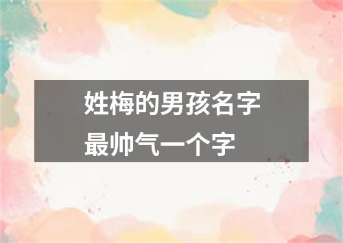 姓梅的男孩名字最帅气一个字